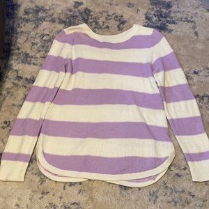 Purple and white striped Nautica sweater size medium